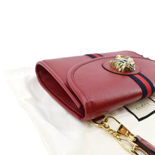 Load image into Gallery viewer, GUCCI Rajah Small Web Leather Shoulder Bag Red 570145
