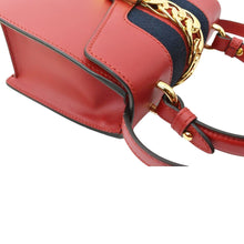 Load image into Gallery viewer, GUCCI Sylvie Mini Leather Top Handle Crossbody Bag Hibiscus Red 470270
