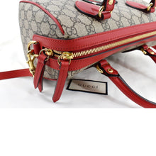 Load image into Gallery viewer, GUCCI Kingsnake Heart Top Handle Leather Boston Bag Beige 409529
