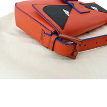 Load image into Gallery viewer, FENDI Monster Eye Baguette Calfskin Leather Crossbody Bag Orange
