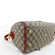 Load image into Gallery viewer, GUCCI Kingsnake Heart Top Handle Leather Boston Bag Beige 409529
