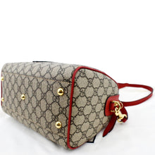 Load image into Gallery viewer, GUCCI Kingsnake Heart Top Handle Leather Boston Bag Beige 409529
