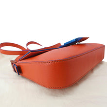 Load image into Gallery viewer, FENDI Monster Eye Baguette Calfskin Leather Crossbody Bag Orange
