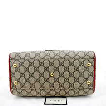 Load image into Gallery viewer, GUCCI Kingsnake Heart Top Handle Leather Boston Bag Beige 409529
