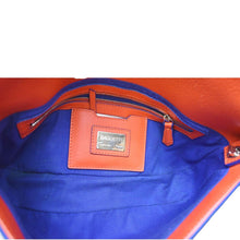 Load image into Gallery viewer, FENDI Monster Eye Baguette Calfskin Leather Crossbody Bag Orange
