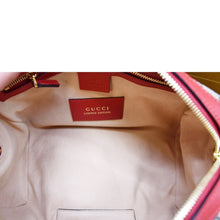 Load image into Gallery viewer, GUCCI Kingsnake Heart Top Handle Leather Boston Bag Beige 409529
