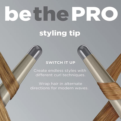 INFINITIPRO BY CONAIR Tourmaline Ceramic 1 1/4-Inch to 3/4-Inch Curling Wand, Tapered wand produces beachy waves CS1002