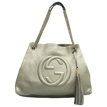 Load image into Gallery viewer, Gucci Soho Pebbled Calfskin Medium Chain Shoulder Bag Gold
