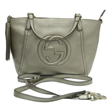 Load image into Gallery viewer, GUCCI Soho Leather Satchel Bag Champagne – Chic and Elegant
