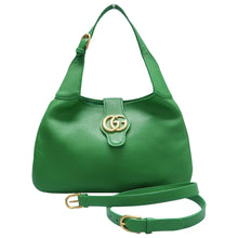 Load image into Gallery viewer, GUCCI  Aphrodite Leather Satchel Bag Green
