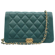 Load image into Gallery viewer, CHANEL Leboy Leather Crossbody Bag Green
