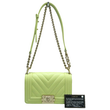 Load image into Gallery viewer, Chanel Boy Leather Shoulder Bag Green
