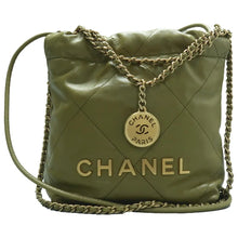 Load image into Gallery viewer, CHANEL 22Bag Leather Shoulder Bag Green
