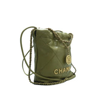 Load image into Gallery viewer, CHANEL 22Bag Leather Shoulder Bag Green
