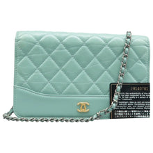 Load image into Gallery viewer, Chanel  CC WOC Caviar Leather Chain Shoulder Bag Blue
