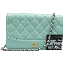 Load image into Gallery viewer, Chanel  CC WOC Caviar Leather Wallet On Chain Shoulder Bag blue
