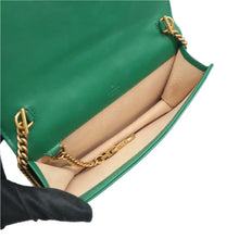 Load image into Gallery viewer, Gucci GG Marmont Calfskin Matelasse Shoulder Bag  Emerald Green
