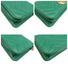 Load image into Gallery viewer, Gucci GG Marmont Calfskin Matelasse Shoulder Bag  Emerald Green
