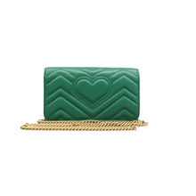 Load image into Gallery viewer, Gucci GG Marmont Calfskin Matelasse Shoulder Bag  Emerald Green
