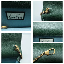 Load image into Gallery viewer, Gucci Wallet On Chain Garden Mystic Cat Leather Crossbody Bag Green
