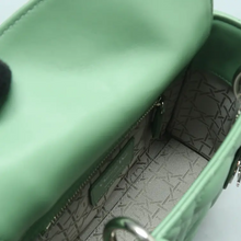 Load image into Gallery viewer, Christian Dior Lady Dior Leather Satchel Bag Green
