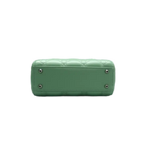 Load image into Gallery viewer, Christian Dior Lady Dior Leather Satchel Bag Green
