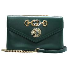 Load image into Gallery viewer, Gucci Rajah Leather Crossbody Bag Green
