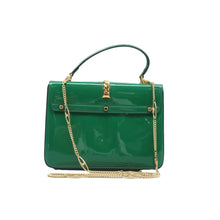 Load image into Gallery viewer, Gucci Patent Sylvie 1969 Satchel Green
