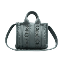 Load image into Gallery viewer, Chole Woody Fabric Satchel Bag Grey
