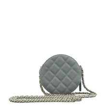 Load image into Gallery viewer, CHANEL Round Clutch Chain Mini Cavier Leather Crossbody Grey
