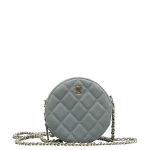 Load image into Gallery viewer, CHANEL Round Clutch Chain Mini Cavier Leather Crossbody Grey
