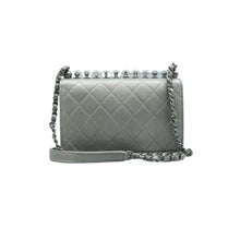 Load image into Gallery viewer, CHANEL Chic Pearl Quilted Leather Crossbody Bag Grey
