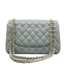 Load image into Gallery viewer, CHANEL Jumbo Double Flap Quilted Caviar Leather Shoulder bag Grey
