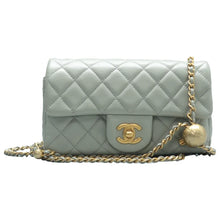 Load image into Gallery viewer, Chanel Pearl Crush Leather Shoulder Bag Grey
