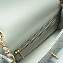 Load image into Gallery viewer, Chanel Pearl Crush Leather Shoulder Bag Grey
