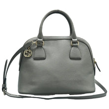 Load image into Gallery viewer, Gucci Dome GG Leather Satchel Bag Grey
