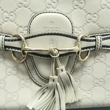 Load image into Gallery viewer, GUCCI Emily Leather Shoulder Bag Light Grey
