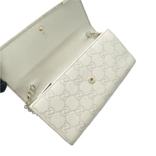 Load image into Gallery viewer, Gucci Guccissima Signature Dice Chain Wallet Shoulder Bag Off White
