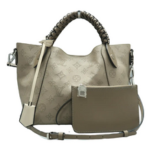 Load image into Gallery viewer, Louis Vuitton Hina W/P Monogram Leather Satchel Bag Grey
