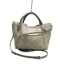 Load image into Gallery viewer, Louis Vuitton Hina W/P Monogram Leather Satchel Bag Grey
