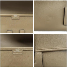 Load image into Gallery viewer, Hermes Jige Elan 29 Calfskin Leather Clutch Wallet Grey
