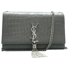 Load image into Gallery viewer, Yves Saint Laurent Saint Laurent Kate Monogramme Leather Crossbody Bag Grey
