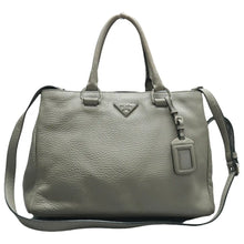 Load image into Gallery viewer, PRADA Vitello Daino Leather Shoulder Bag Grey
