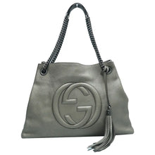 Load image into Gallery viewer, GUCCI Soho Leather Shoulder Bag Grey
