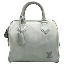 Load image into Gallery viewer, Louis Vuitton Speedy 20 Suede Tote Bag Grey
