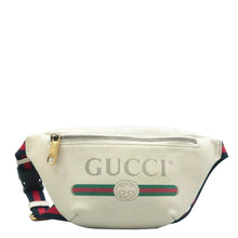 Load image into Gallery viewer, GUCCI Small Logo Leather Belt Bag White
