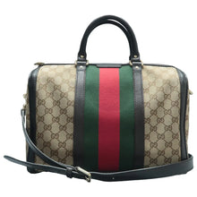 Load image into Gallery viewer, GUCCI Boston Fabric Satchel Bag Brown
