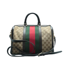 Load image into Gallery viewer, GUCCI Boston Fabric Satchel Bag Brown
