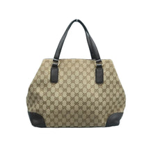 Load image into Gallery viewer, Gucci Dressage GG Fabric Tote Bag Khaki
