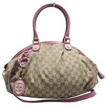 Load image into Gallery viewer, GUCCI Fabric Satchel Bag Khaki
